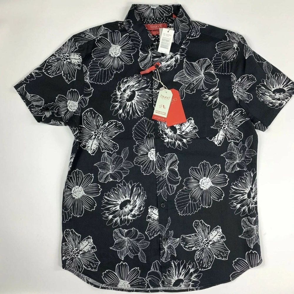 Bruno Milano Men’s Modern Fit Black Shirt